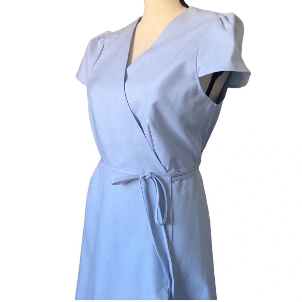 TO MARKET DRESS IN PALE BLUE LINEN LOOK - Picture 2 of 6